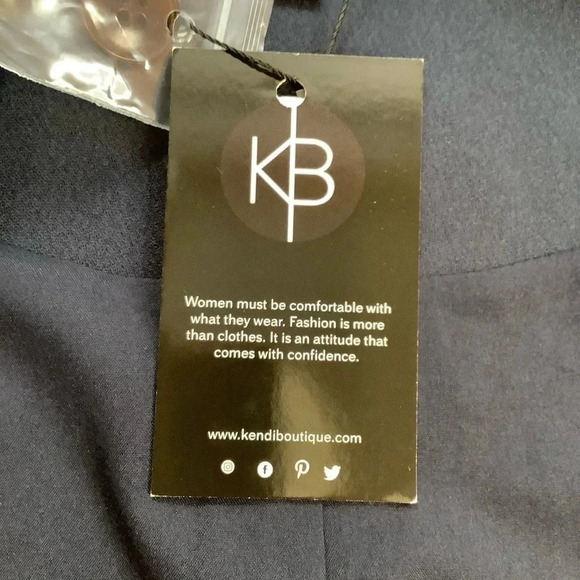 KENDI BOUTIQUE Navy Double Breasted Blazer Dress Size M - Picture 11 of 16